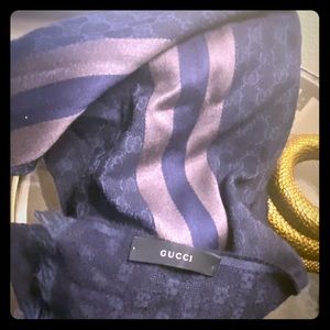 Gucci Navy Scarf
